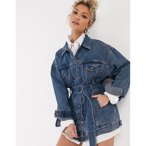 Levi's Jackets & Blazers - NWT Levi's Belted Trucker Jacket in Mid Blue